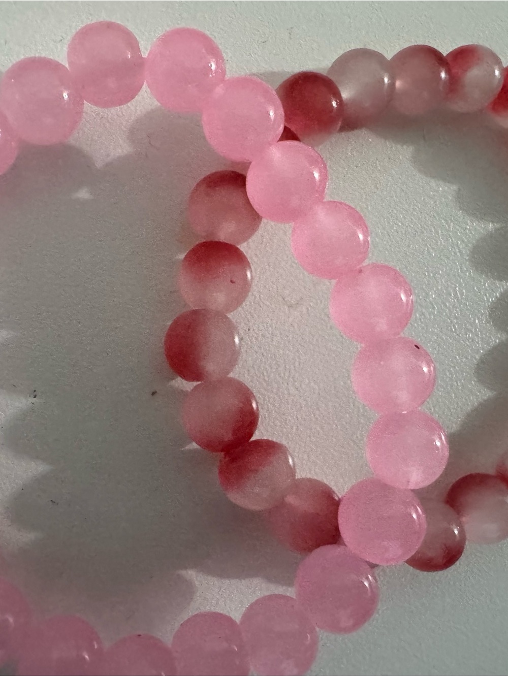Pink Beaded Stretch Bracelet — Women’s Jewelry